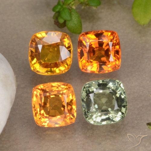 Pedras preciosas de safira multicolorido natural de 2,49 ct, almofada cortada, VS