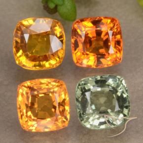 Pedras preciosas de safira multicolorido natural de 2,49 ct, almofada cortada, VS
