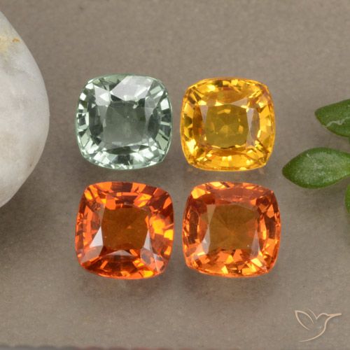 Pedras preciosas de safira multicolorido natural de 2,38 ct, almofada cortada, VS