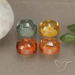 Pedras preciosas de safira multicolorido natural de 2,38 ct, almofada cortada, VS