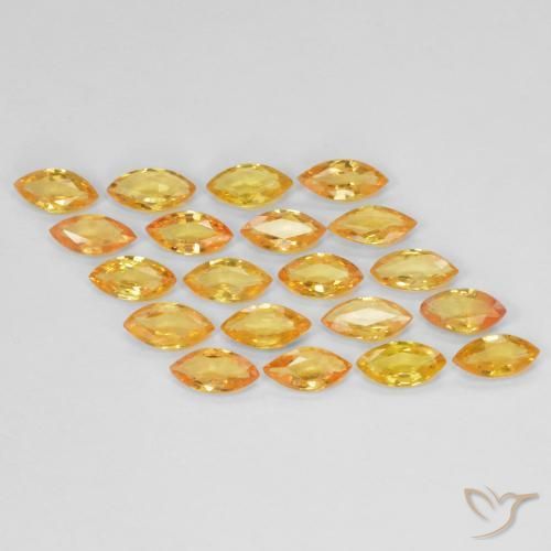 Pedras preciosas de Safira damasco laranja natural de 2.95 ct, Marquesa, VVS-VS