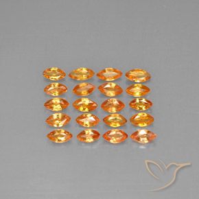 Pedras preciosas de safira laranja natural de 3,53 ct, marquise, VVS-VS