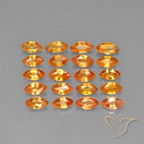Pedras preciosas de safira laranja natural de 3,53 ct, marquise, VVS-VS