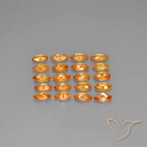 Pedras preciosas de safira laranja natural de 3,53 ct, marquise, VVS-VS