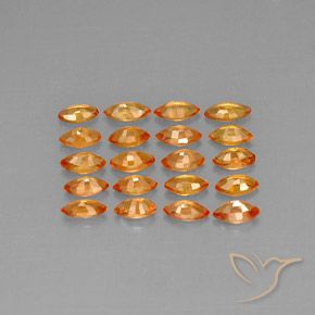 Pedras preciosas de Safira Laranja Profundo natural de 3.03 ct, Marquesa, VVS-VS