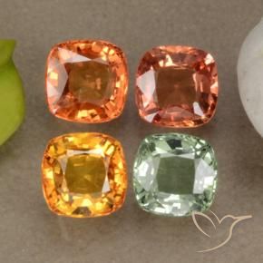 Pedras preciosas de safira multicolorido natural de 2,22 ct, almofada cortada, VS