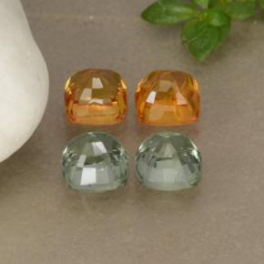 Pedras preciosas de safira multicolorido natural de 2,19 ct, almofada cortada, VS