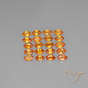 Pedras preciosas de safira laranja natural de 4,11 ct, marquise, VVS-VS