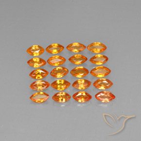 Pedras preciosas de safira laranja natural de 4,11 ct, marquise, VVS-VS
