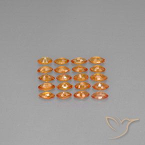 Pedras preciosas de safira laranja natural de 4,11 ct, marquise, VVS-VS