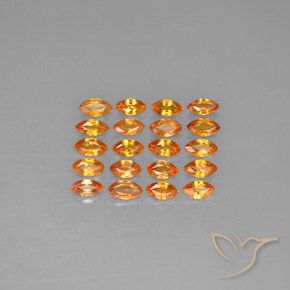 Pedras preciosas de safira laranja natural de 3,76 ct, marquise, VVS-VS