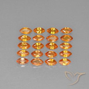 Pedras preciosas de safira laranja natural de 3,76 ct, marquise, VVS-VS