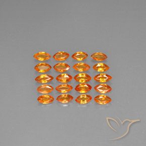Pedras preciosas de safira laranja natural de 3,81 ct, marquise, VVS-VS