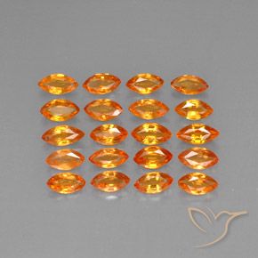 Pedras preciosas de safira laranja natural de 3,81 ct, marquise, VVS-VS