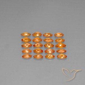 Pedras preciosas de safira laranja natural de 3,81 ct, marquise, VVS-VS