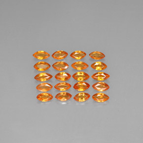 Pedras preciosas de safira laranja natural de 2,42 ct, marquise, VVS-VS