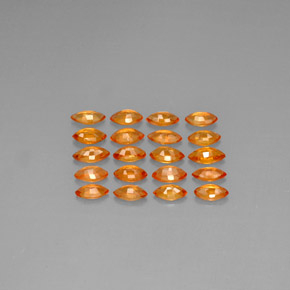 Pedras preciosas de safira laranja natural de 2,42 ct, marquise, VVS-VS