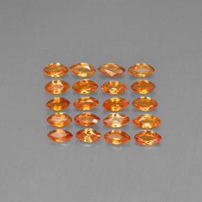 Pedras preciosas de safira laranja natural de 2,46 ct, marquise, VVS-VS