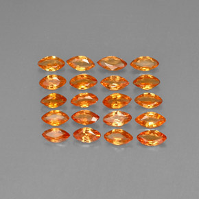 Pedras preciosas de safira laranja natural de 2,46 ct, marquise, VVS-VS
