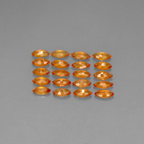 Pedras preciosas de safira laranja natural de 2,46 ct, marquise, VVS-VS