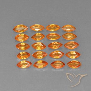 Pedras preciosas de safira laranja natural de 3,79 ct, marquise, VVS-VS