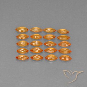 Pedras preciosas de safira laranja natural de 3,79 ct, marquise, VVS-VS