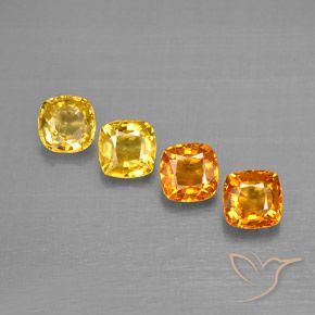 Pedras preciosas de safira multicolorido natural de 1,70 ct, almofada cortada, VVS-VS
