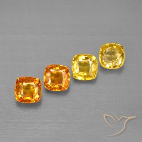 Pedras preciosas de safira multicolorido natural de 1,70 ct, almofada cortada, VVS-VS