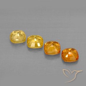Pedras preciosas de safira multicolorido natural de 1,70 ct, almofada cortada, VVS-VS