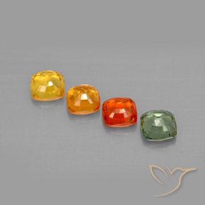 Pedras preciosas de safira multicolorido natural de 2,28 ct, almofada cortada, VVS-VS