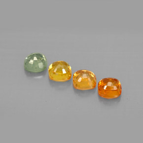 Pedras preciosas de safira multicolorido natural de  ct, almofada cortada, VVS-VS