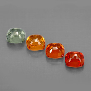 Pedras preciosas de safira multicolorido natural de  ct, almofada cortada, VVS-VS