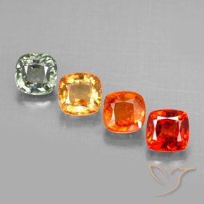 Pedras preciosas de safira multicolorido natural de 2,34 ct, almofada cortada, VVS-VS