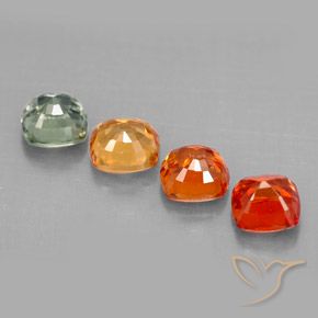 Pedras preciosas de safira multicolorido natural de 2,34 ct, almofada cortada, VVS-VS