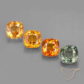 Pedras preciosas de safira multicolorido natural de 2,36 ct, almofada cortada, VVS-VS
