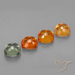 Pedras preciosas de safira multicolorido natural de 2,36 ct, almofada cortada, VVS-VS