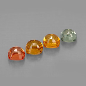Pedras preciosas de safira multicolorido natural de  ct, almofada cortada, VVS-VS