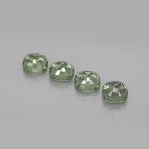 Pedras preciosas de safira verde natural de  ct, almofada cortada, VVS-VS