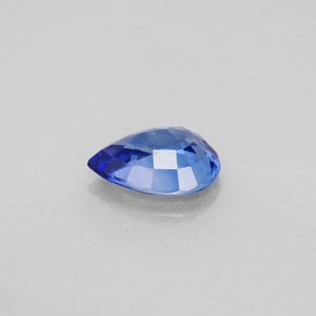 Safira azul natural 1,19ct, formato de pêra, VVS
