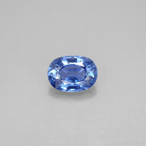 Safira azul natural 1,05ct, corte oval, VS