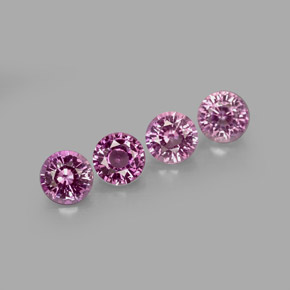 Pedras preciosas de safira violeta natural de  ct, corte redondo, VVS-VS