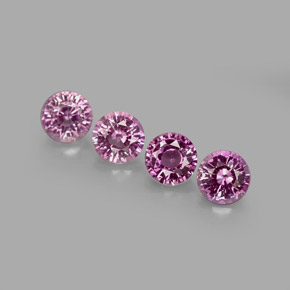 Pedras preciosas de safira violeta natural de  ct, corte redondo, VVS-VS