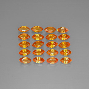 Pedras preciosas de safira laranja natural de  ct, marquise, VVS-VS