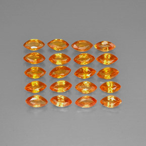Pedras preciosas de safira laranja natural de  ct, marquise, VVS-VS