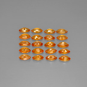Pedras preciosas de safira laranja natural de  ct, marquise, VVS-VS