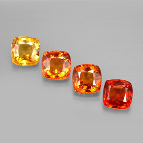 Pedras preciosas de safira multicolorido natural de  ct, almofada cortada, VVS-VS