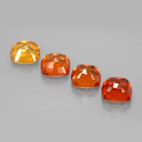 Pedras preciosas de safira multicolorido natural de  ct, almofada cortada, VVS-VS