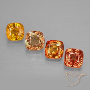Pedras preciosas de safira multicolorido natural de 2,41 ct, almofada cortada, VVS-VS