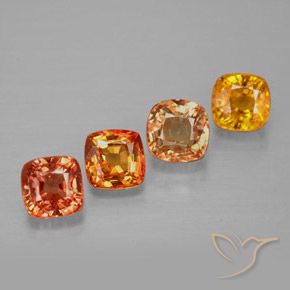 Pedras preciosas de safira multicolorido natural de 2,41 ct, almofada cortada, VVS-VS