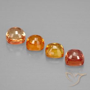 Pedras preciosas de safira multicolorido natural de 2,41 ct, almofada cortada, VVS-VS
